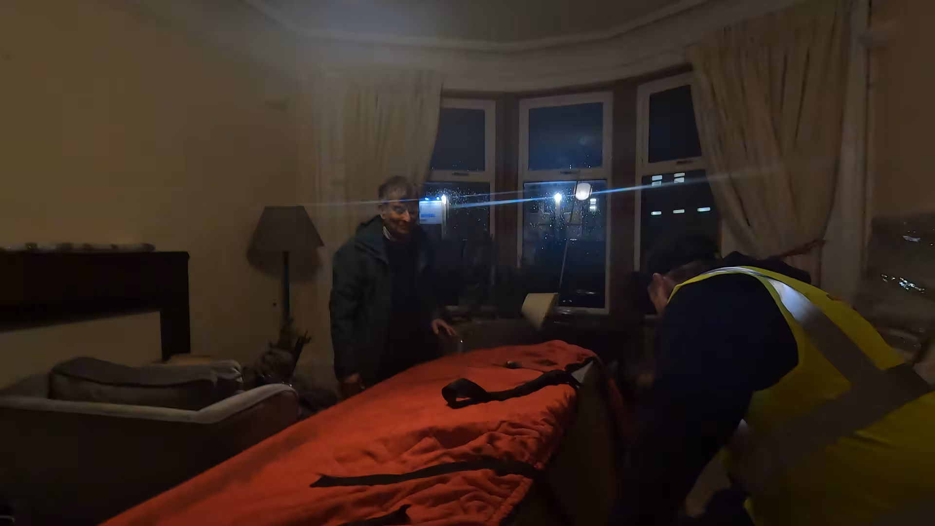 Mover transporting plants during a Glasgow house removal